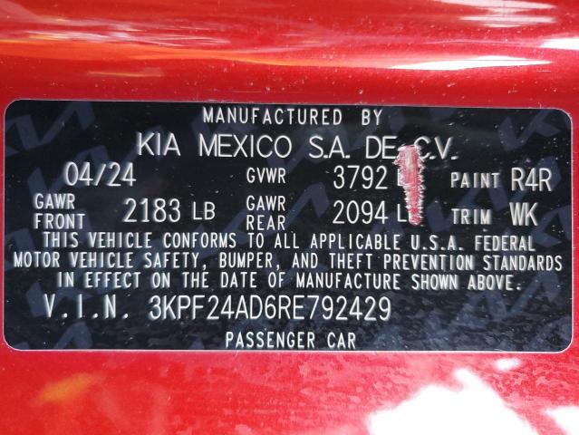2024 KIA FORTE LX #3318947925