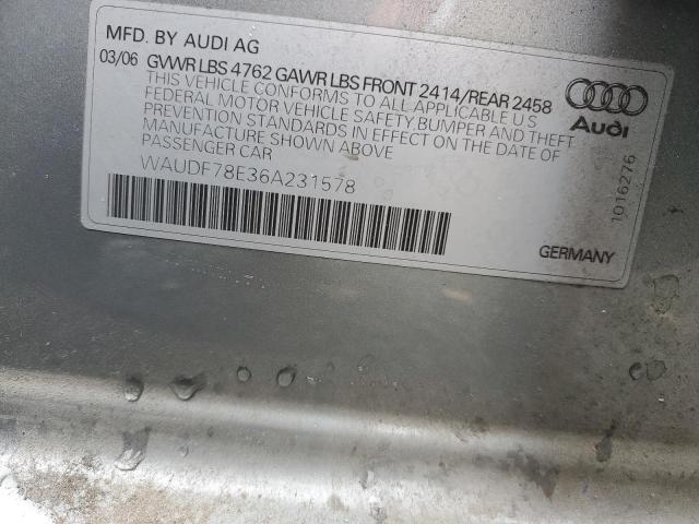 2006 AUDI A4 2.0T QU #3301909453