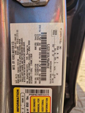 2014 FORD FUSION S - 3FA6P0G7XER152275