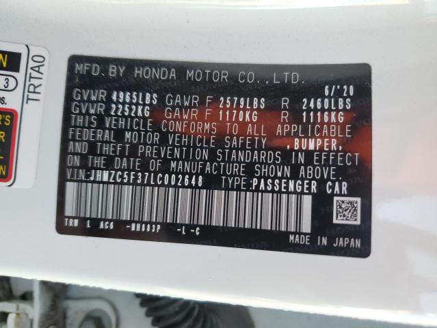 2020 HONDA CLARITY TO #3305492092