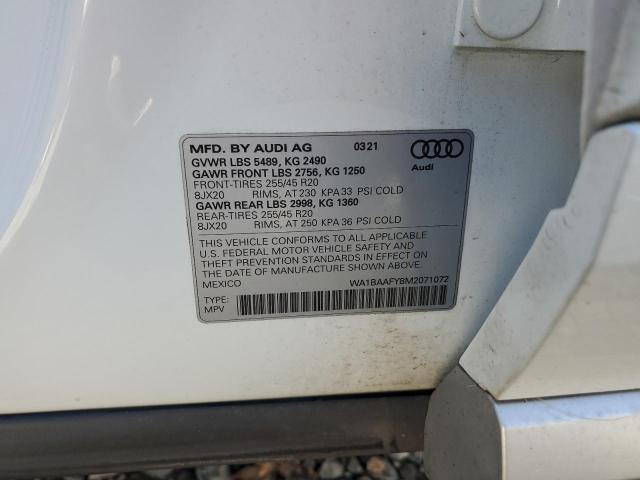 2021 AUDI Q5 PREMIUM #3293465419