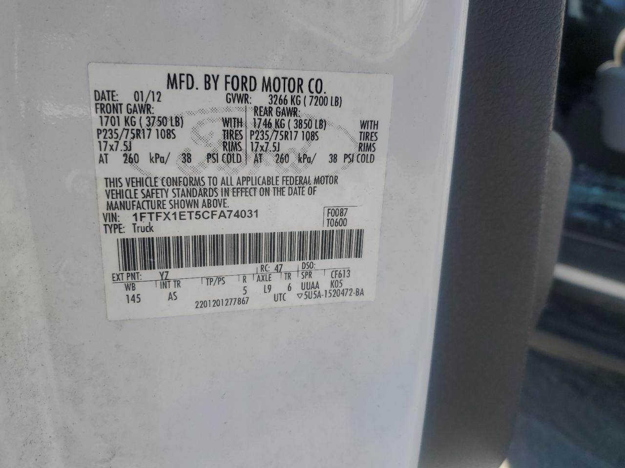 FORD F-150 SUPER CAB