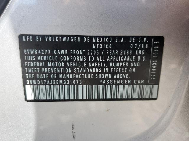 2014 VOLKSWAGEN JETTA SE #3293498425