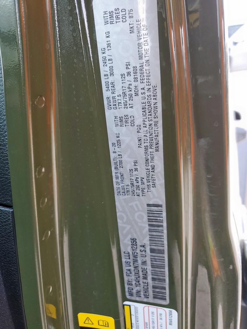 2021 JEEP WRANGLER U #3302782886