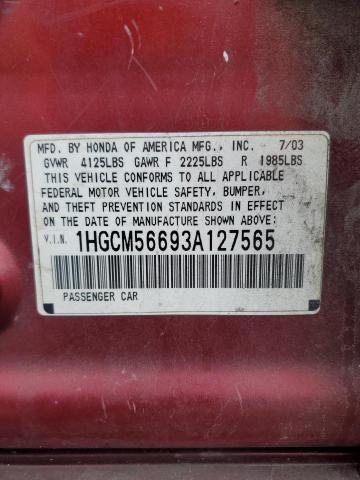 2003 HONDA ACCORD EX #3308473415