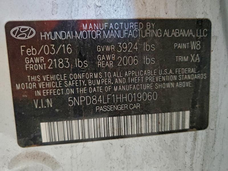 2017 HYUNDAI ELANTRA SE #3298045169