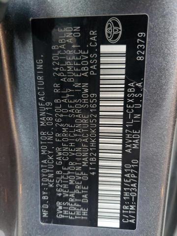 2019 TOYOTA CAMRY HYBR #3309433966