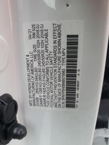 2021 HONDA PILOT ELIT #3292398273