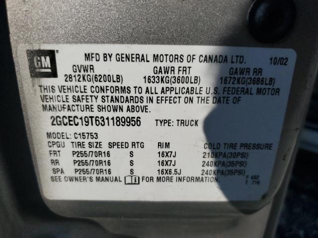 2003 CHEVROLET SILVERADO #3285787655