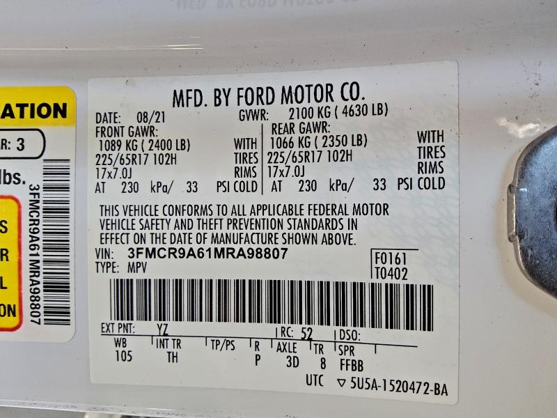 2021 FORD BRONCO SPO #3303670932