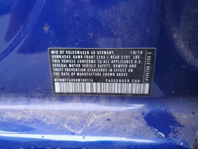 2017 VOLKSWAGEN GOLF R #3291372158