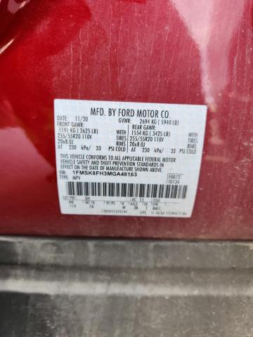 2021 FORD EXPLORER L - 1FMSK8FH3MGA48163