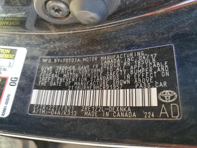 2017 TOYOTA COROLLA L - 2T1BURHE9HC891957