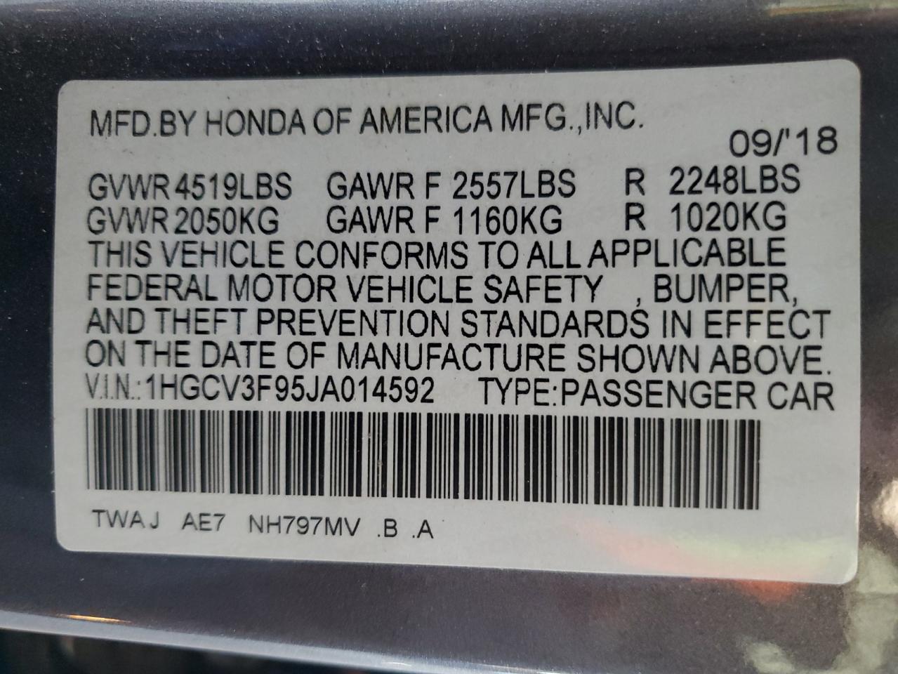 HONDA ACCORD TOURING HYBRID