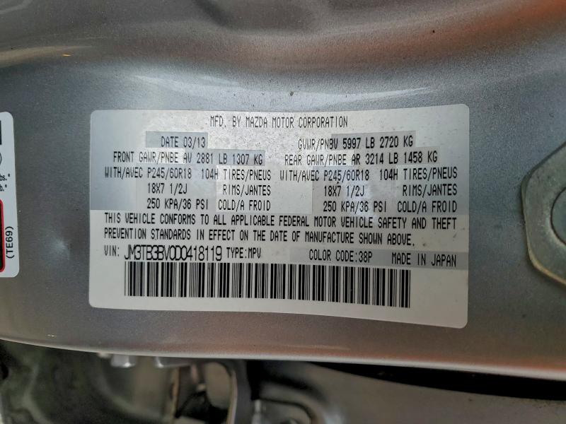 2013 MAZDA CX-9 SPORT #3297873827