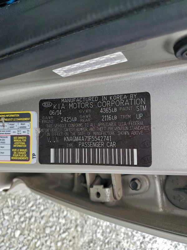 2015 KIA OPTIMA LX #3309158917