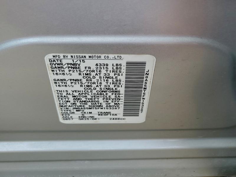 2015 NISSAN ROGUE SELE #3297069496