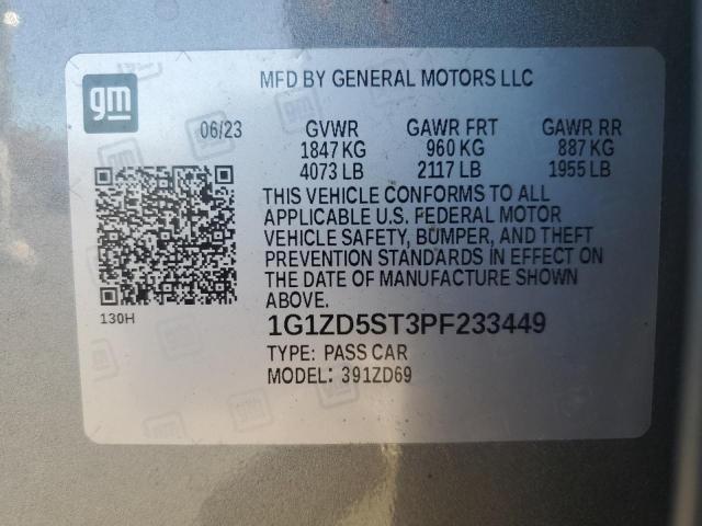 2023 CHEVROLET MALIBU LT #3309384972