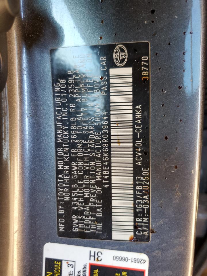 Lot #3281416992 2008 TOYOTA CAMRY CE