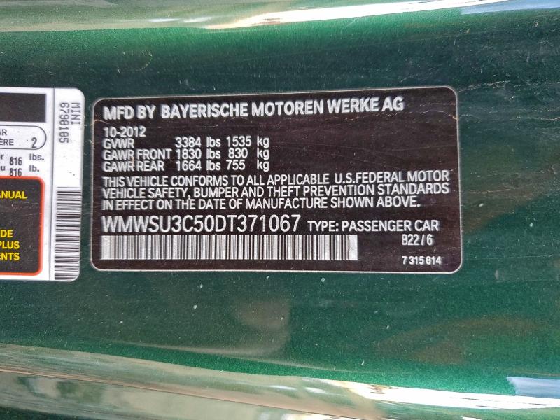 2013 MINI COOPER #3298202038