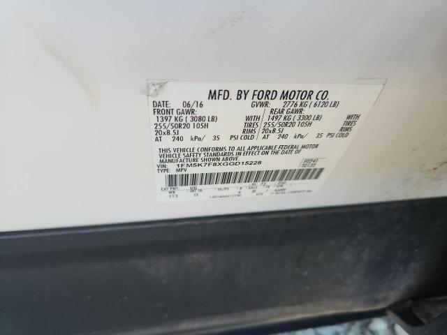 2016 FORD EXPLORER L #3297955794