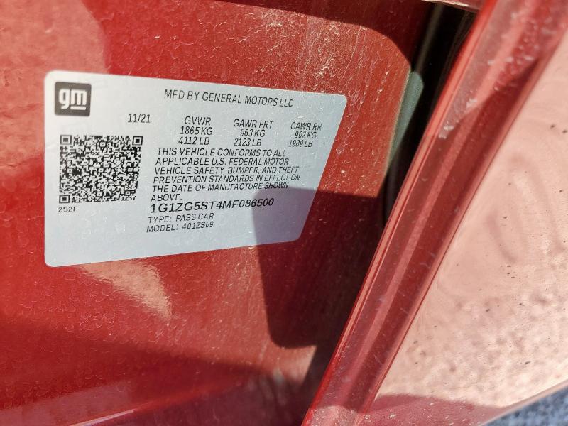 2021 CHEVROLET MALIBU RS #3286541160