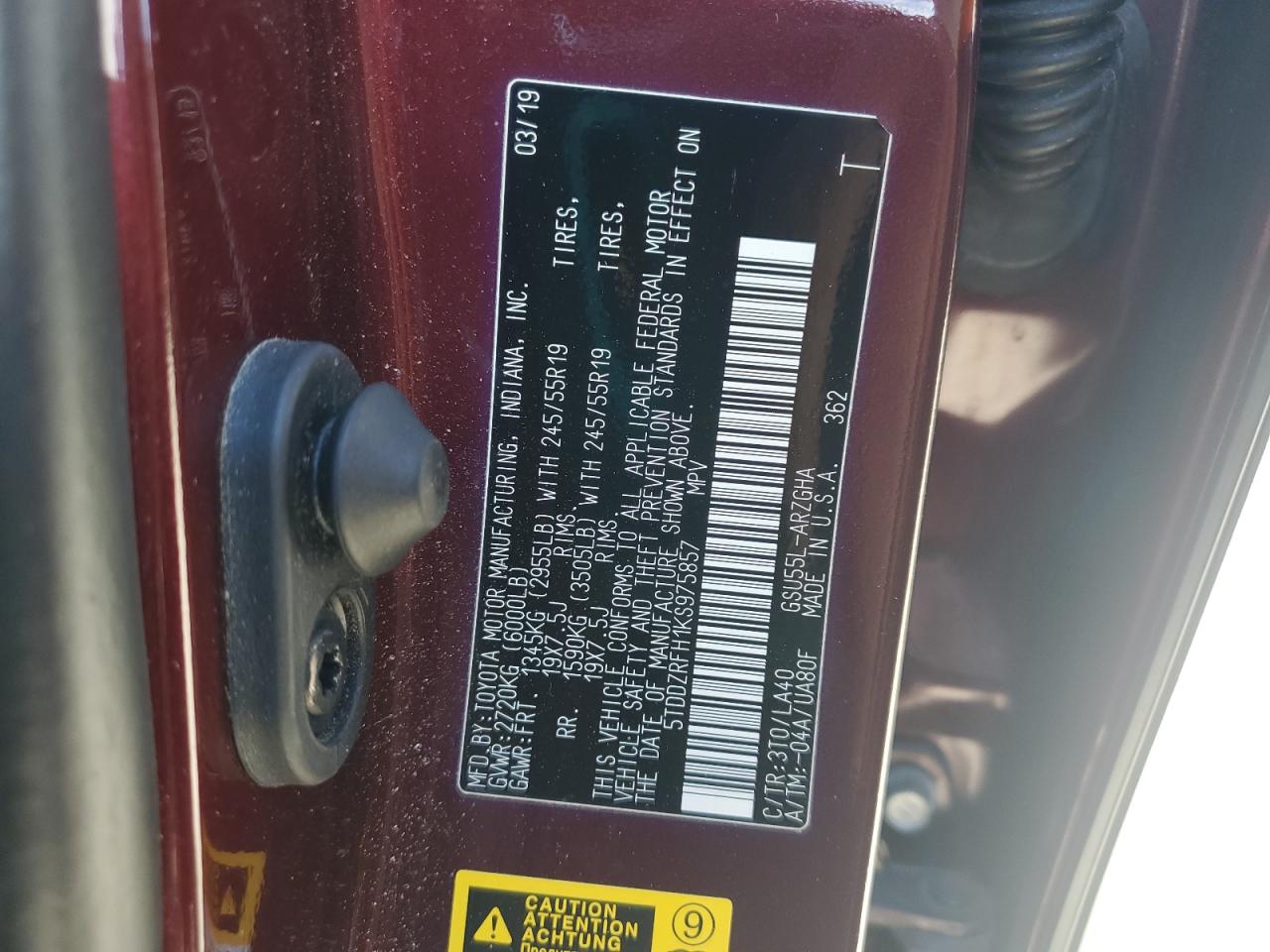 TOYOTA HIGHLANDER LIMITED