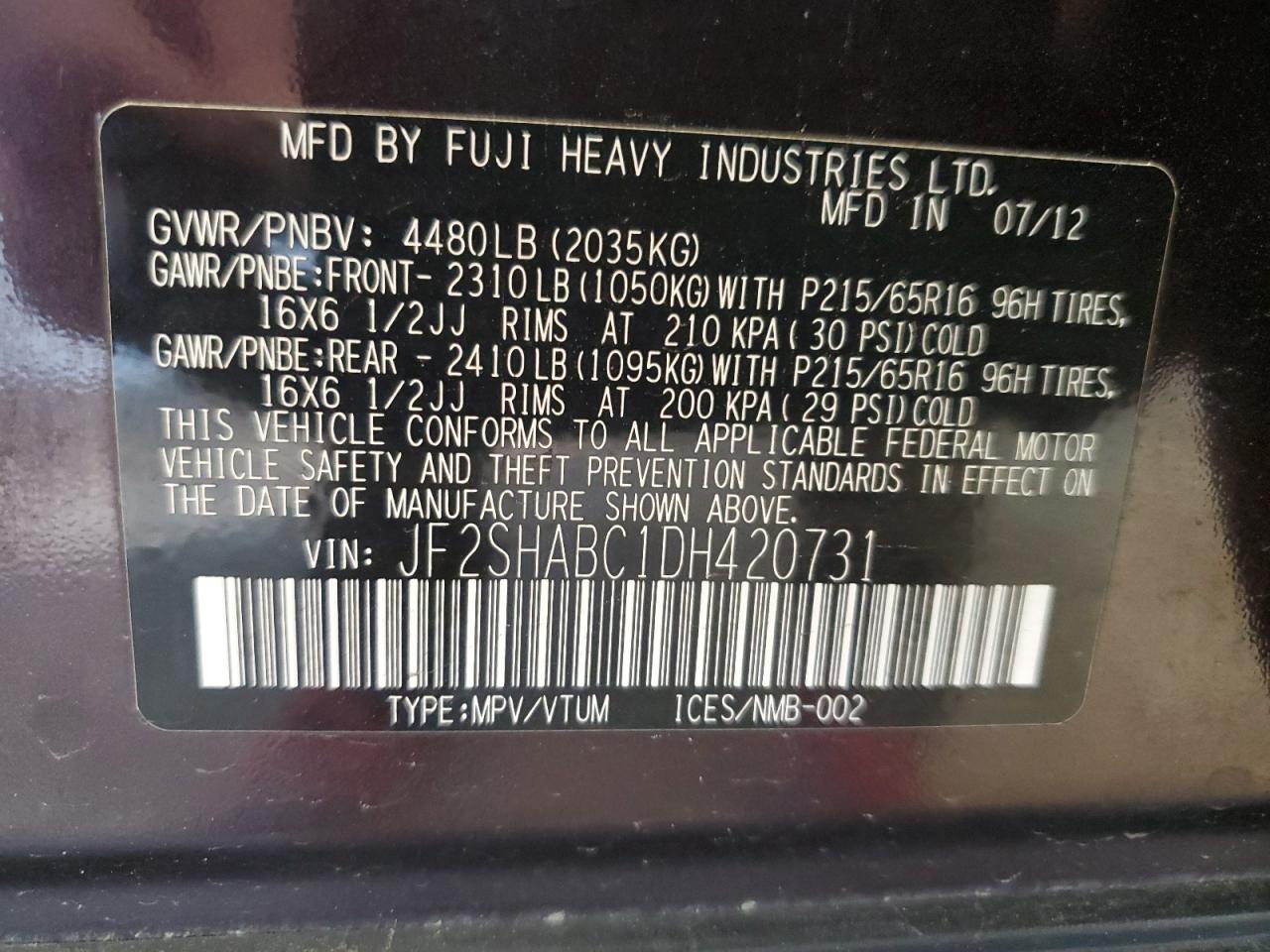 SUBARU FORESTER 2.5X