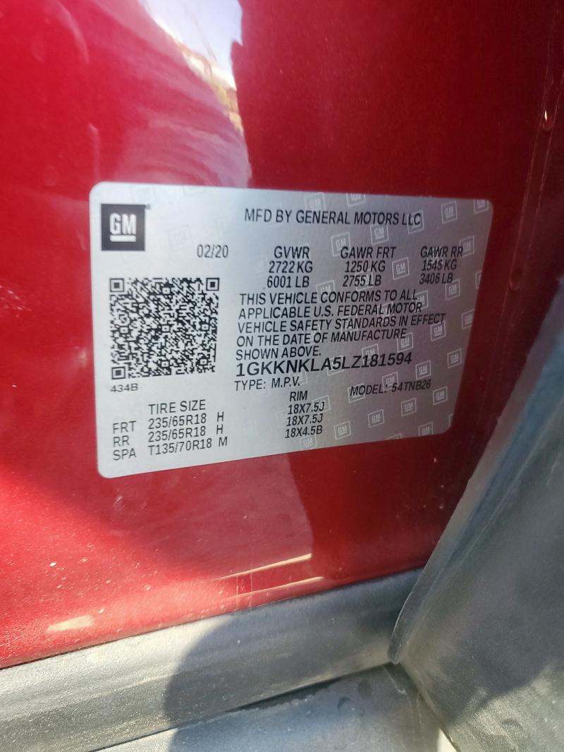 2020 GMC ACADIA SLE 1GKKNKLA5LZ181594