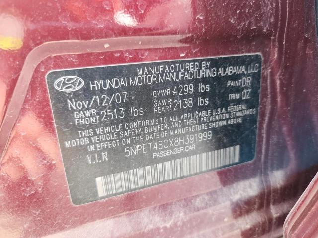 2008 HYUNDAI SONATA GLS #3292667588