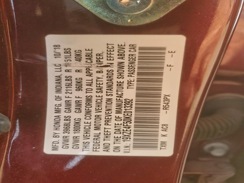 2019 HONDA INSIGHT EX #3296341424