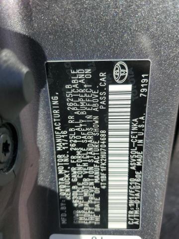 2017 TOYOTA CAMRY LE #3303730427