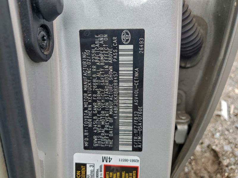 2011 TOYOTA CAMRY BASE #3296352115