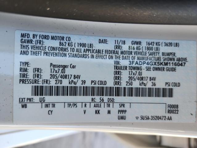 2019 FORD FIESTA ST #3305409305