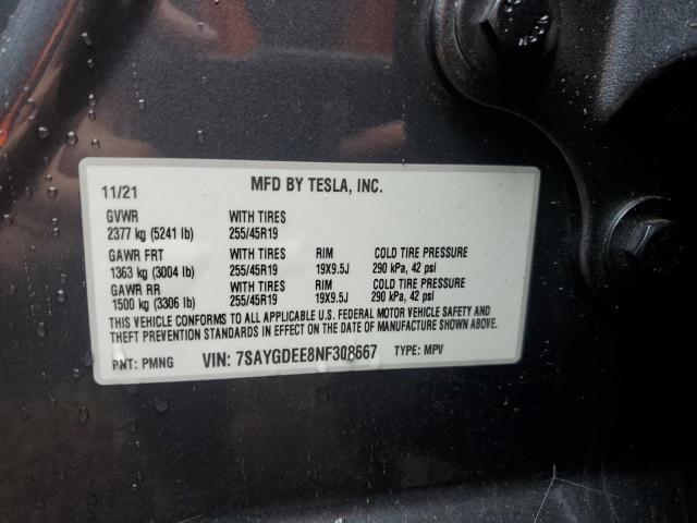 2022 TESLA MODEL Y #3290214230