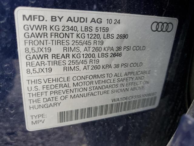 2025 AUDI Q3 PREMIUM #3281398123