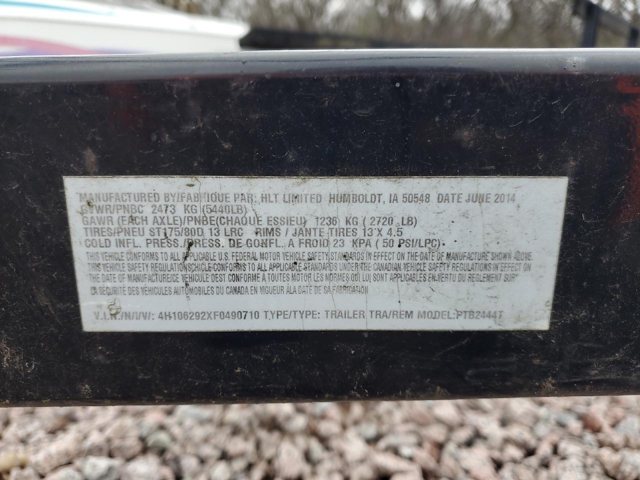 Lot #3284765527 2015 YACH TRAILER