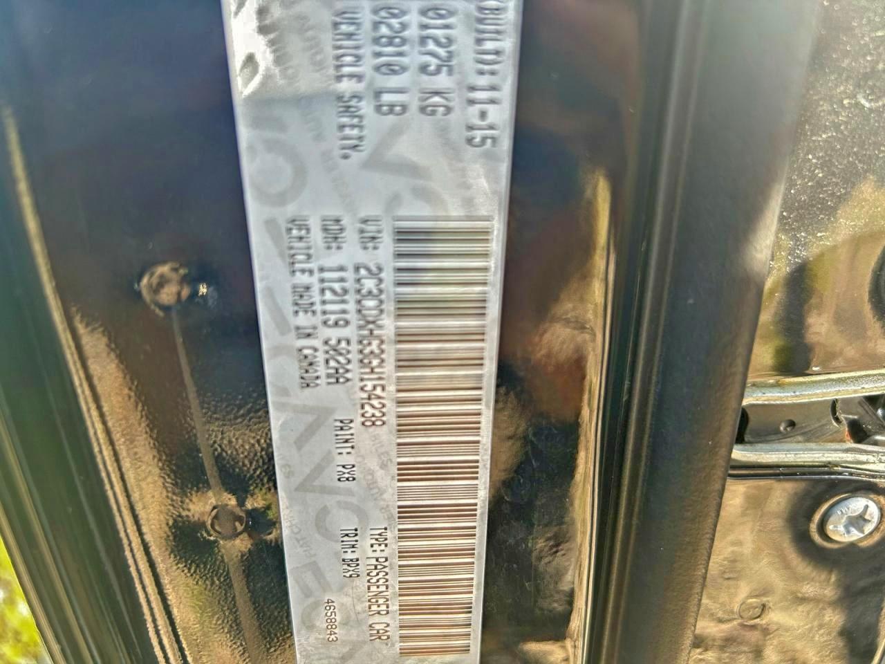 Lot #3297074524 2016 DODGE CHARGER SX