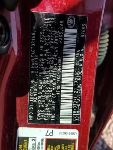 2017 TOYOTA CAMRY LE - 4T1BF1FK9HU648068