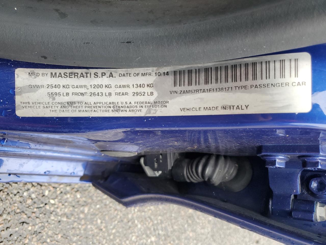 Lot #3301748387 2015 MASERATI GHIBLI S