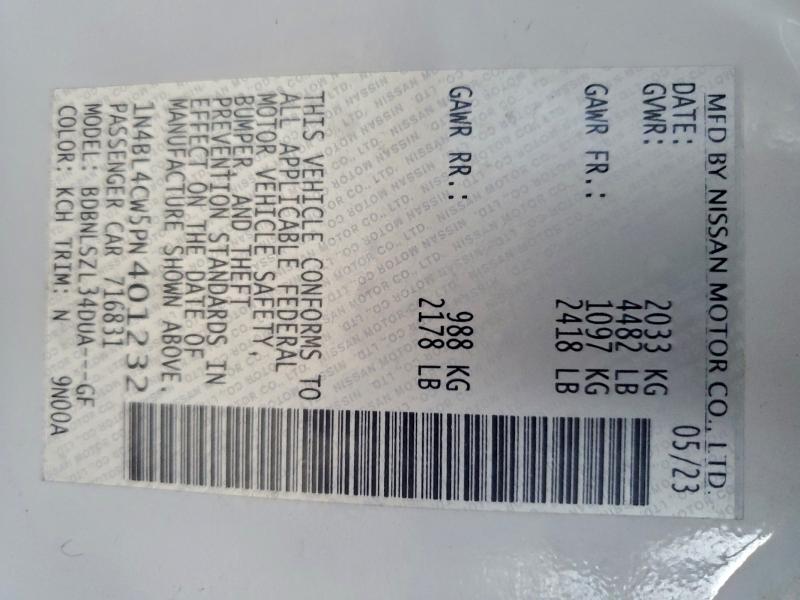 2023 NISSAN ALTIMA SR #3302637010