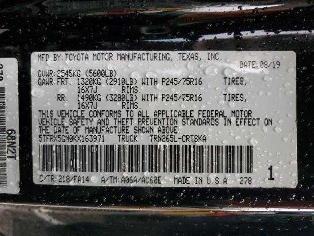 2019 TOYOTA TACOMA ACC #3317055992