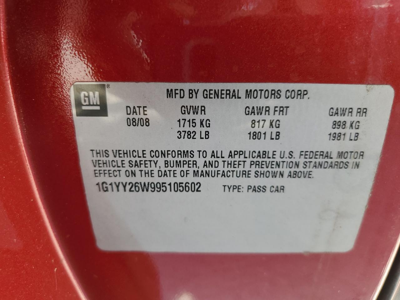 Lot #3291399134 2009 CHEVROLET CORVETTE