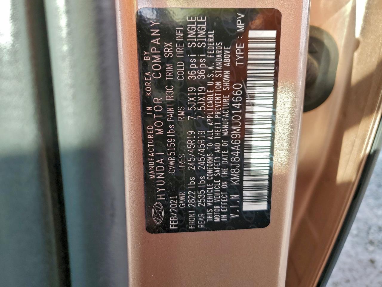 Lot #3301628630 2021 HYUNDAI NEXO LIMIT