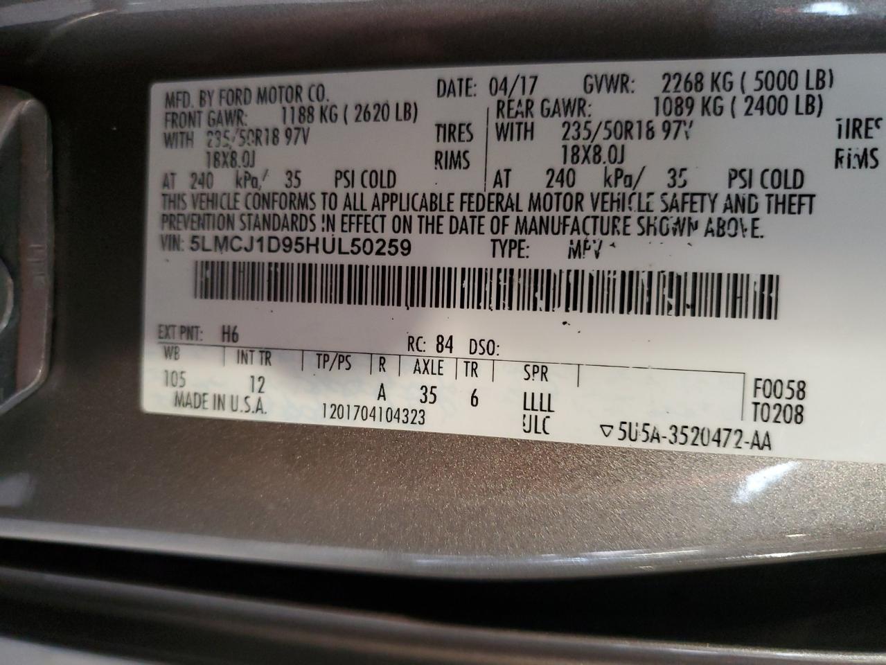 LINCOLN MKC PREMIERE