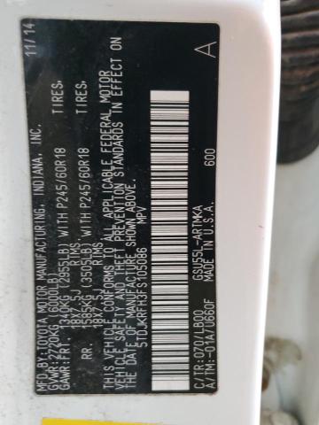 2015 TOYOTA HIGHLANDER #3282627077