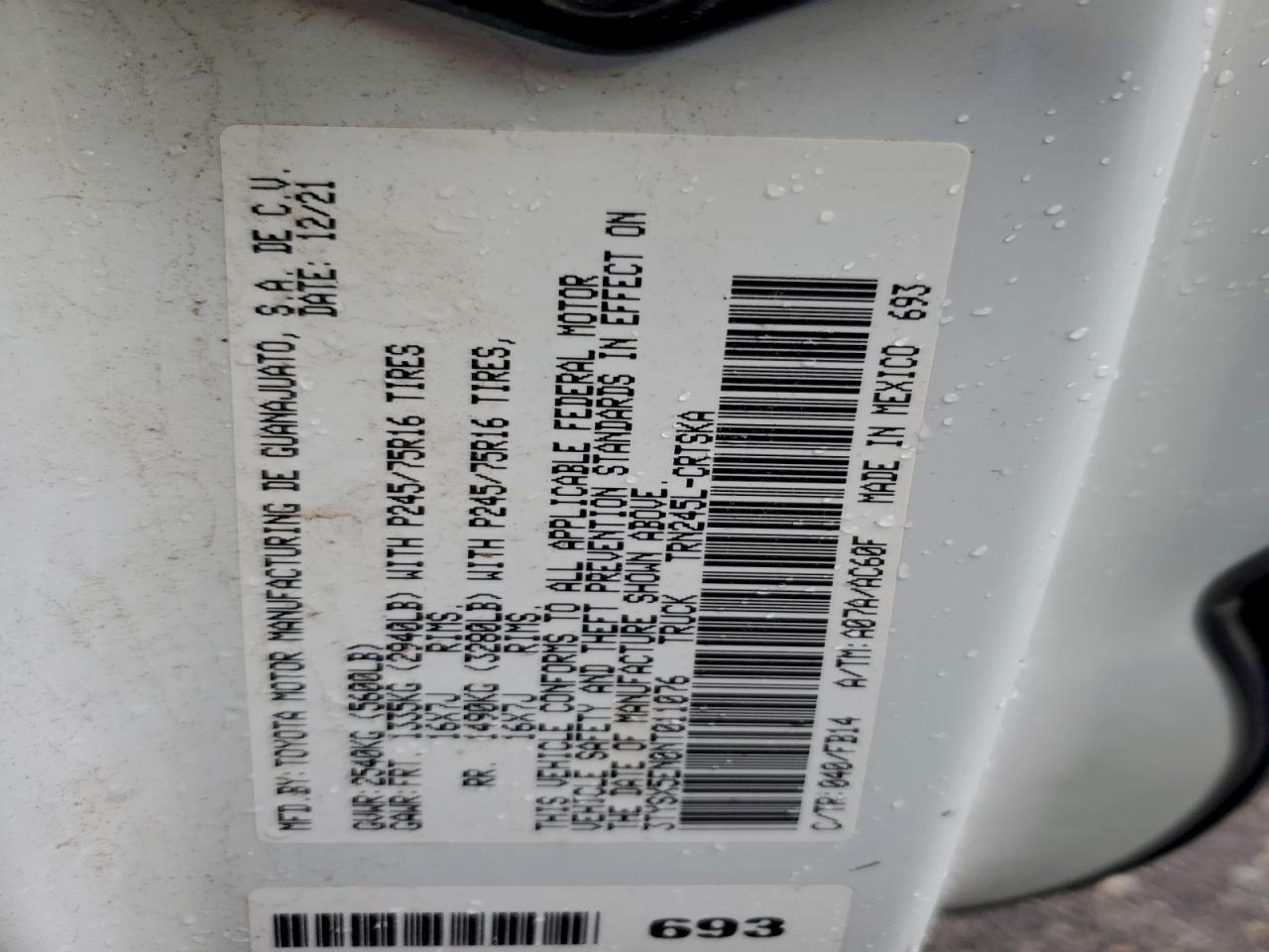 TOYOTA TACOMA ACCESS CAB