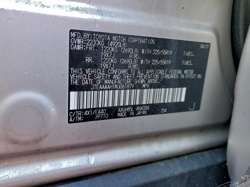 2021 TOYOTA VENZA LE #3301983490