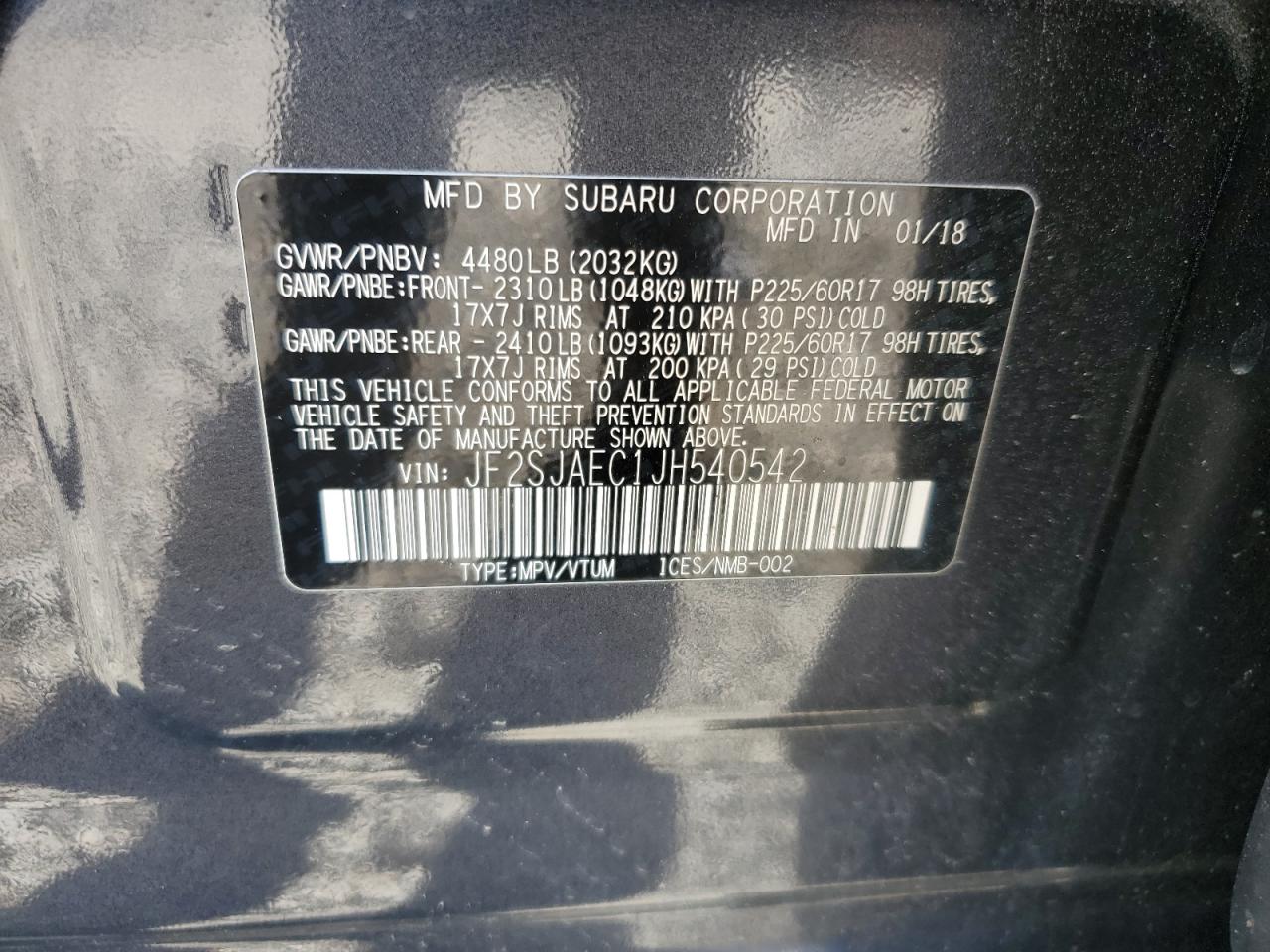 SUBARU FORESTER 2.5I PREMIUM