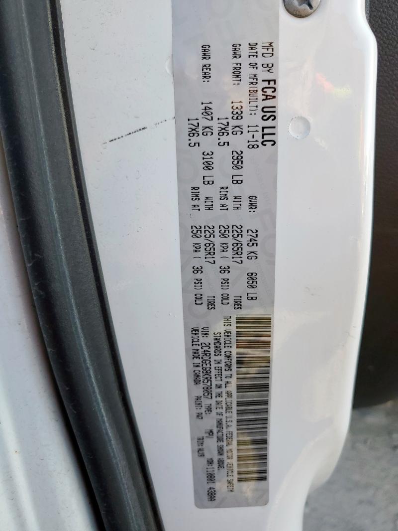 2019 DODGE GRAND CARA #3292342298